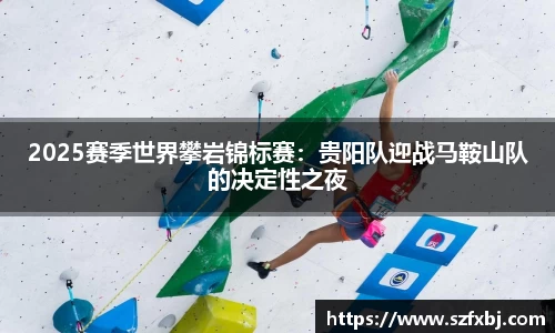 2025赛季世界攀岩锦标赛：贵阳队迎战马鞍山队的决定性之夜